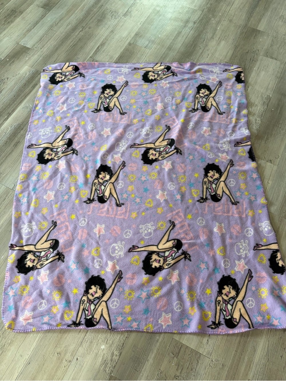 Betty Boop Pink & Purple Fleece Blanket